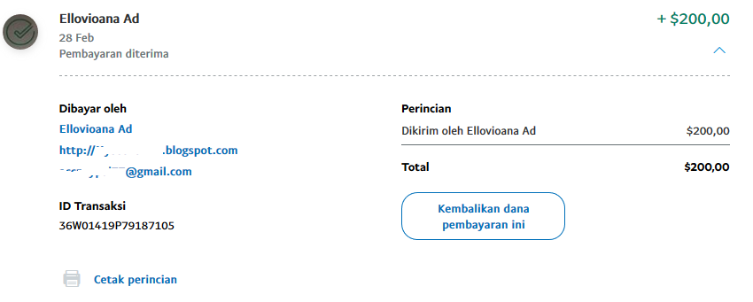 contoh kwitansi penerimaan uang di paypal