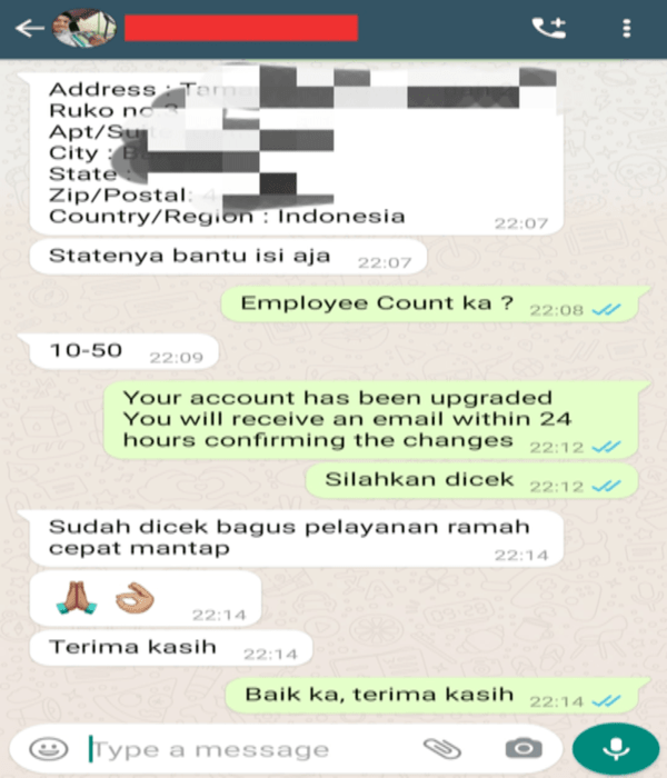 Testimoni Klien untuk Langganan Zoom Meeting dan Pembayaran via PayPal