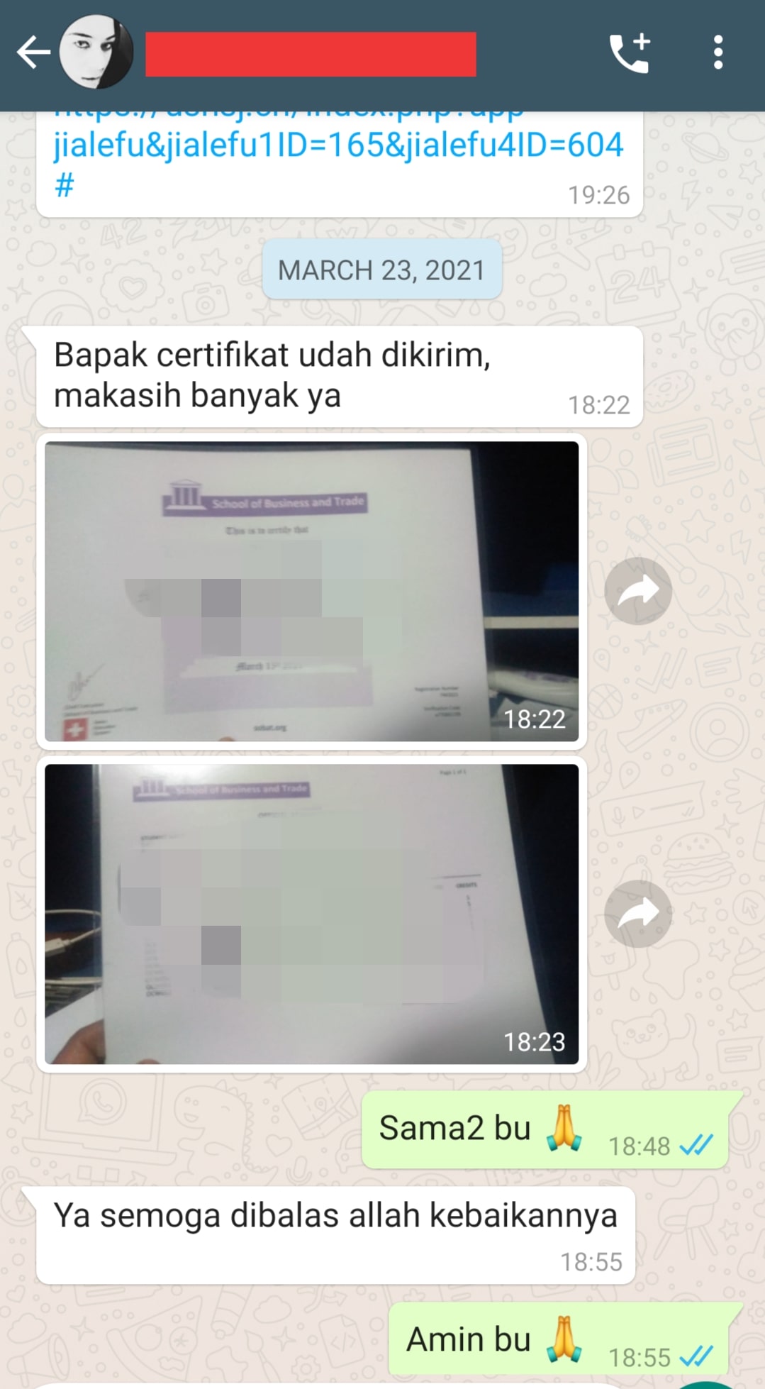 testimoni pembelian sertifikat