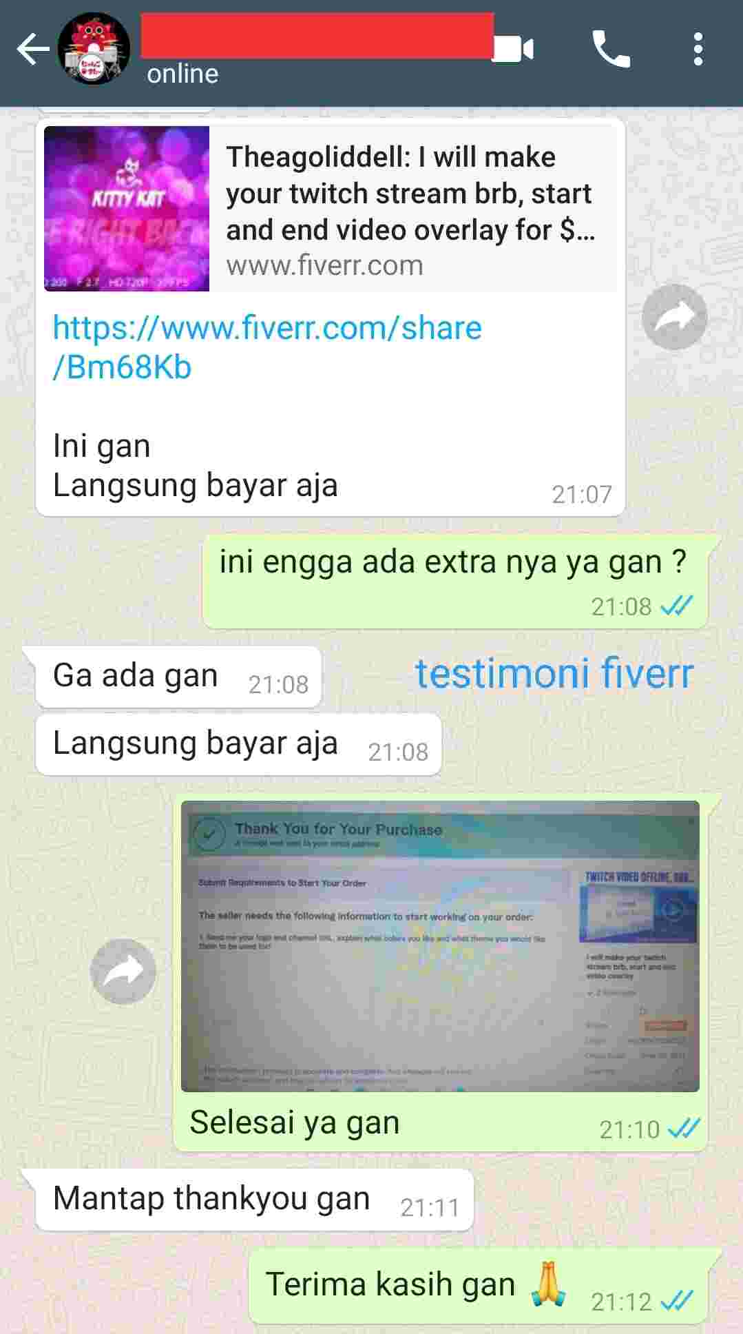 testimonial fiverr