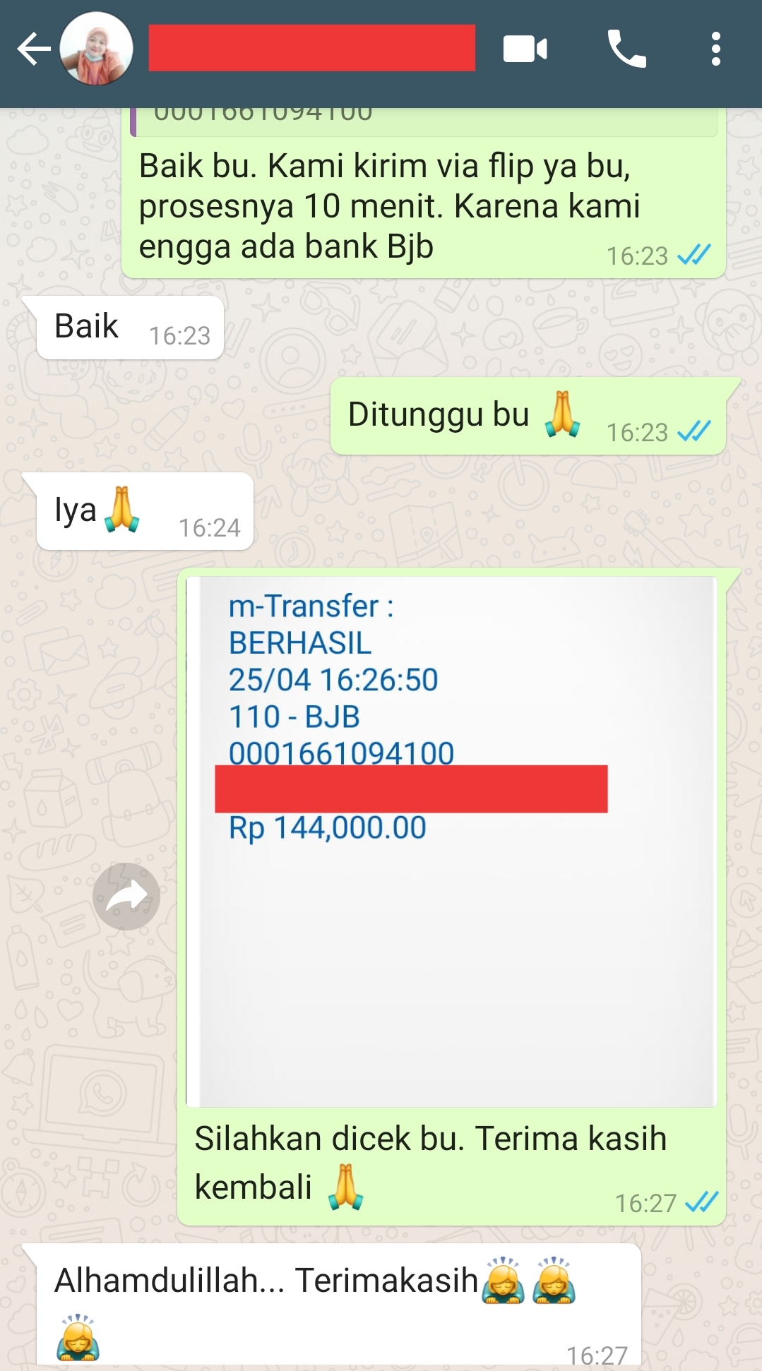 testimonial pengiriman uang ke klien